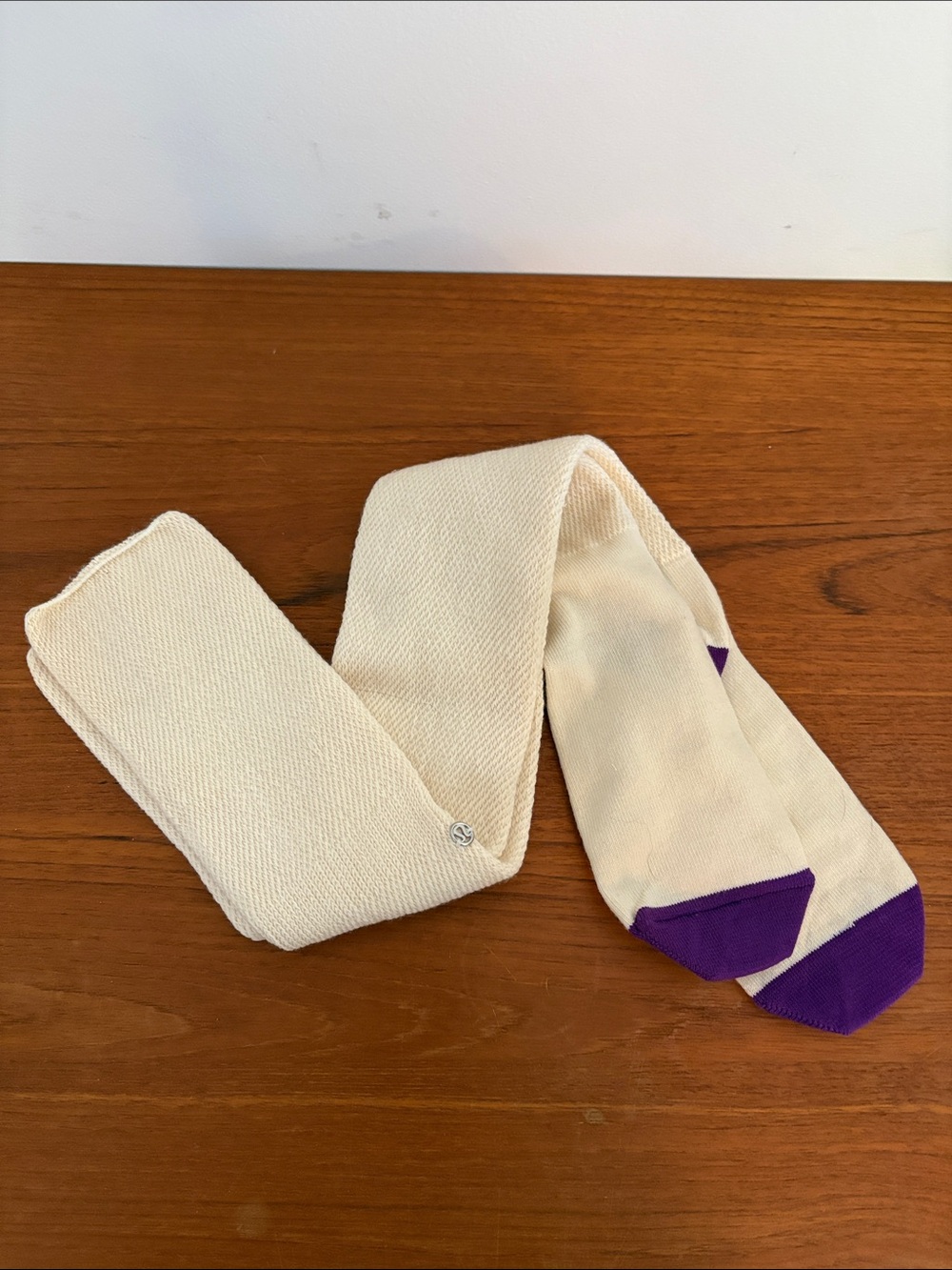 lululemon athletica Cream and Purple Boot Socks